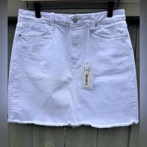 Just Black Crisp White Mini Skirt